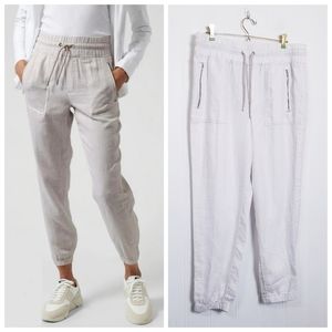 Athleta Cheetah Cabo Linen Jogger Pants